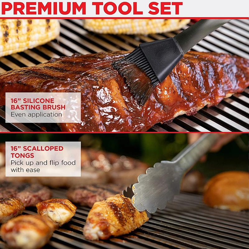 4pcs Stainless Steel BBQ Tool Set BBQ Utensils Set BBQ Grill Accessories